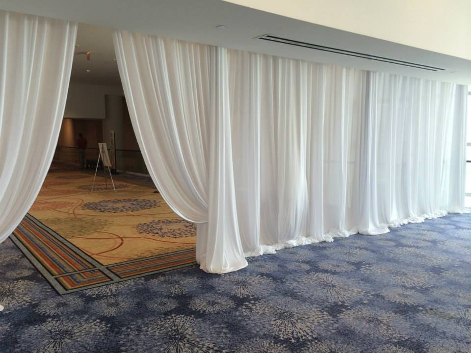 Aluminum truss assembled for a temporary event application.